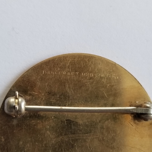 Vintage monogram brooch PCL gold filled Danecraft pin monogrammed alphabet - Picture 9 of 9